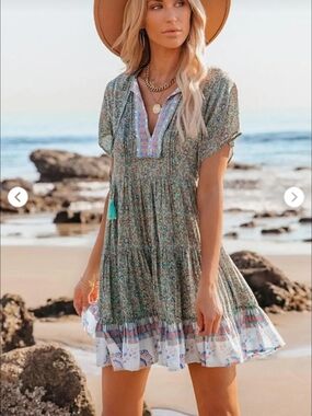 VICI Women's Mini Floral Baby Doll Dress Size Small